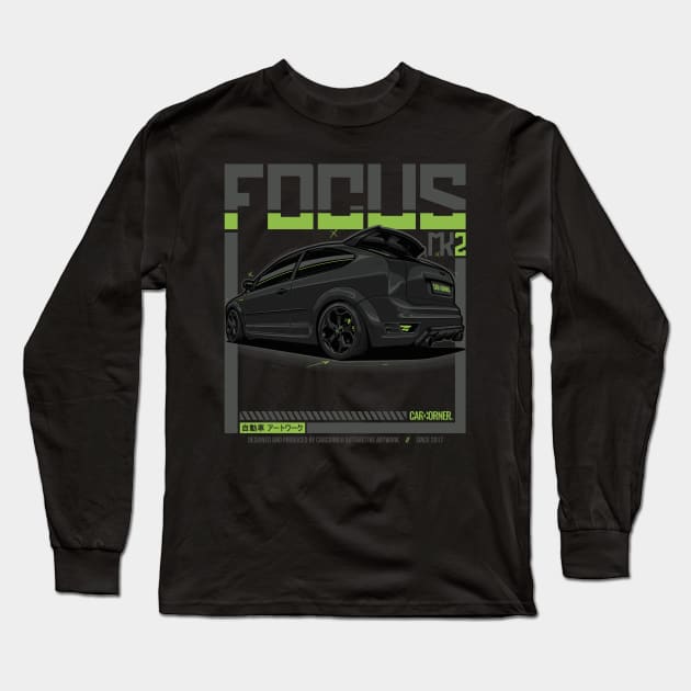 USDM - Focus RS - CarCorner Long Sleeve T-Shirt by CarCorner - Automotive Artwork